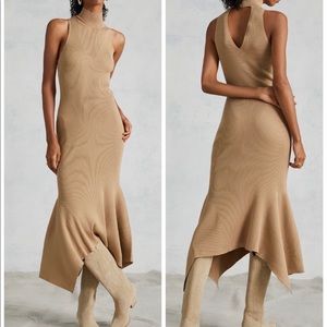 Anthropologie Seamed Knit Midi Dress, Size S